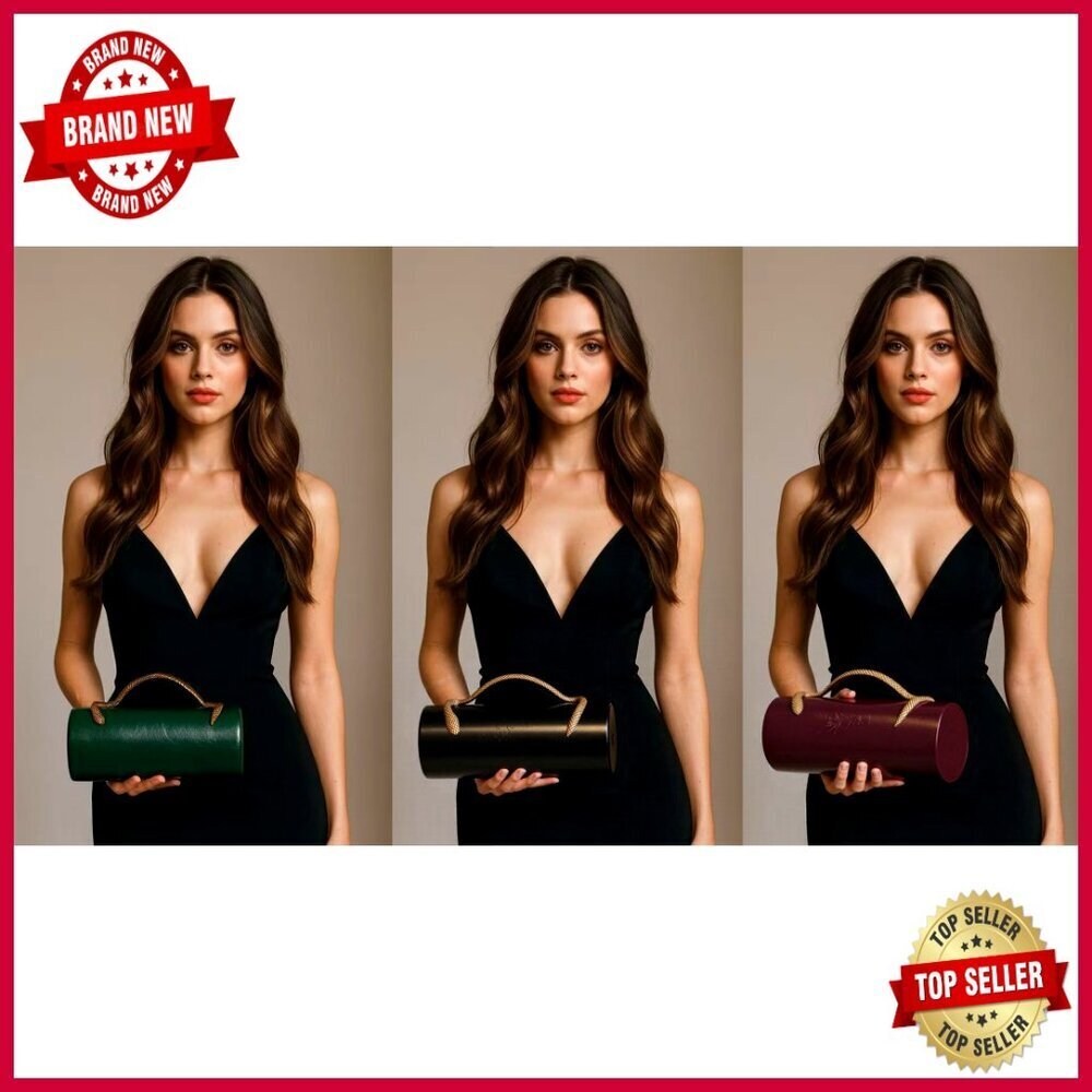 PU Leather Evening Bag with Detachable Chain, Crossbody Shoulder Clutch Purse - Picture 6 of 6